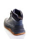 Кожаные ботинки темно-синего цвета на шнуровке | 6623973 | фото 4