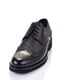 Кожаые туфли черного цвета на шнуровке | 6623982 | фото 3