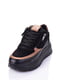 Комбинированные кроссовки черно-бежевого цвета | 6623987 | фото 3