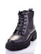 Кожаные ботинки черного цвета на шнуровке | 6623991 | фото 3