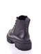 Кожаные ботинки черного цвета на шнуровке | 6623991 | фото 4