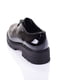 Кожаные лакированные туфли черного цвета на шнуровке | 6624007 | фото 4