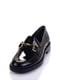Кожаные лакированные туфли черного цвета  с декором | 6624008 | фото 3