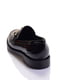 Шкіряні лаковані туфлі чорного кольору з декором | 6624008 | фото 4