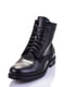 Кожаные ботинки черного цвета на шнуровке | 6624011 | фото 3