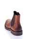 Кожаные ботинки коричневого цвета с резинками по боках | 6624012 | фото 4