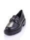 Кожаные туфли черного цвета с декором | 6624018 | фото 3