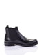 Кожаные ботинки черного цвета с резинками по боках | 6624013 | фото 2