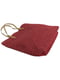 Плетеная сумка шопер красная | 6625480 | фото 4