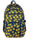 Рюкзак із ортопедичною спинкою синій із лимонами (24L) | 6625700 | фото 2