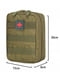 Тактична аптечка, армійська сумка для медикаментів кольору хакі | 6625736 | фото 6