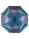 Зонт полуавтомат синий с рисунком | 6625762