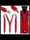 Підтяжки для штанів червоні (100 на 2,5 см) | 6625783