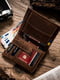 Вертикальное кожаное портмоне коричневое в подарочной упаковке | 6625850 | фото 6