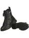 Шкіряні зимові черевики у чорному кольорі | 6619543 | фото 4