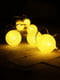 Гірлянда кульки бавовняні білі 10 LED 150см на батарейках10 кульок, прозорий провід | 6627781 | фото 6