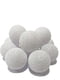 Гірлянда на батарейках кульки бавовняні білі 10 LED 150см білий холодний, 10 кульок, прозорий провід | 6627782 | фото 5