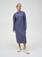 Вязаное платье свинцового цвета с декоративными полосками по боковым швам и рукавам | 6627850 | фото 5