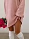Теплое розовое платье-свитер | 6628082 | фото 5