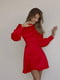 Платье А-силуэта красное с открытой спиной | 6628087 | фото 2