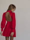 Платье А-силуэта красное с открытой спиной | 6628087 | фото 3