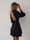 Сукня А-силуету чорна з відкритою спиною | 6628088 | фото 3