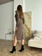 Сукня-футляр коричнева з розрізом | 6628101 | фото 6