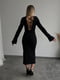 Сукня-футляр чорна з V-подібним вирізом | 6628184 | фото 4