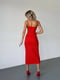 Платье красное с регулируемым разрезом на ноге | 6628194 | фото 4
