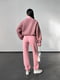Теплий спортивний рожевий костюм: джемпер та штани | 6627923 | фото 2