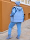 Комплект блакитний: худі, жилет і джогери | 6628371 | фото 3