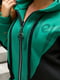 Теплий зелено-чорний костюм: толстовка та джогери | 6628408 | фото 5