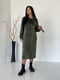 Велюрова сукня-худі кольору хакі | 6628431 | фото 4