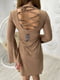 Сукня А-силуету шоколадного кольору | 6628449 | фото 4