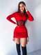 Сукня-футляр червона з імітацією корсету | 6628487 | фото 2