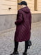 Тепле пальто із плащівки кольору марсала | 6628500 | фото 2