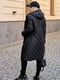 Чорне тепле пальто із плащівки | 6628501 | фото 3
