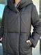 Зимова куртка-пальто чорна | 6628551 | фото 9
