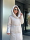 Зимова куртка-пальто молочна | 6628552 | фото 2