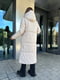 Зимова куртка-пальто молочна | 6628552 | фото 7