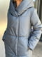 Зимова куртка-пальто сіра | 6628553 | фото 7