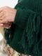 Джемпер зелений з об'ємними рукавами та бахромою | 6628626 | фото 4