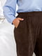 Вельветові трендові штани коричневі | 6628795 | фото 2