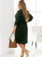 Вельветова сукня з поясом темно-зелена | 6628850 | фото 3