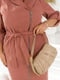 Вельветова сукня з поясом рожево-лілова | 6628851 | фото 3