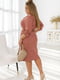 Вельветова сукня з поясом рожево-лілова | 6628851 | фото 4