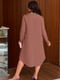 Сукня  А-силуету із подовженою спинкою коричнева | 6628934 | фото 2