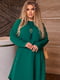 Сукня  А-силуету із подовженою спинкою зелена | 6628936 | фото 3