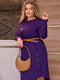 Сукня  А-силуету із подовженою спинкою фіолетова | 6628938 | фото 3
