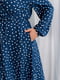 Вишукана сукна синя в горошок | 6628956 | фото 2